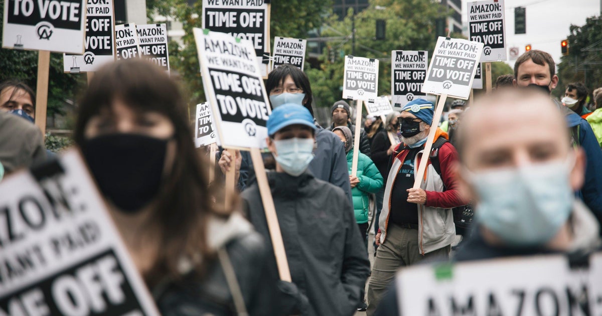 Amazon workers petition the company for more paid time off to vote ...