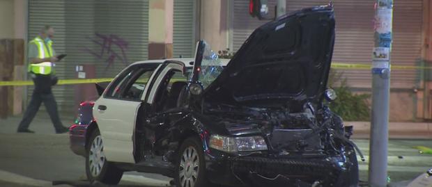 Firefighters Rescue Trapped LAPD Officer From South LA Wreck, 2 Others Hurt 
