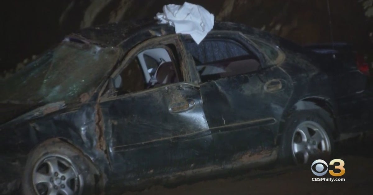 Car Full Of People Plummets Into Construction Site In Roxborough CBS