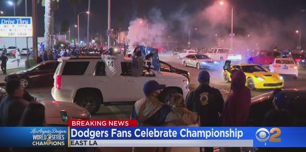 Dodgers Fans Celebrate Championships 
