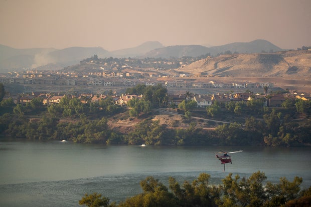 Silverado Fire In Orange Country, California Forces Evacuations