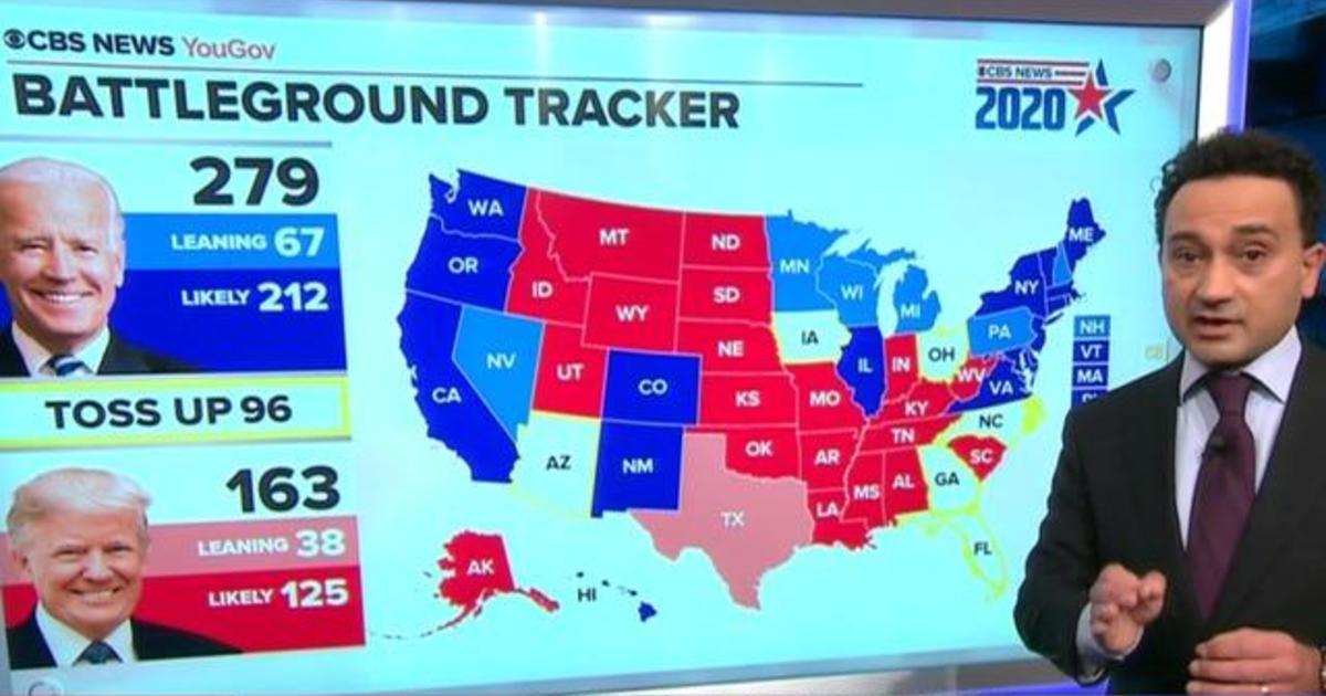Final Cbs News Battleground Tracker Before Election Shows Early Voters Prefer Biden Cbs News