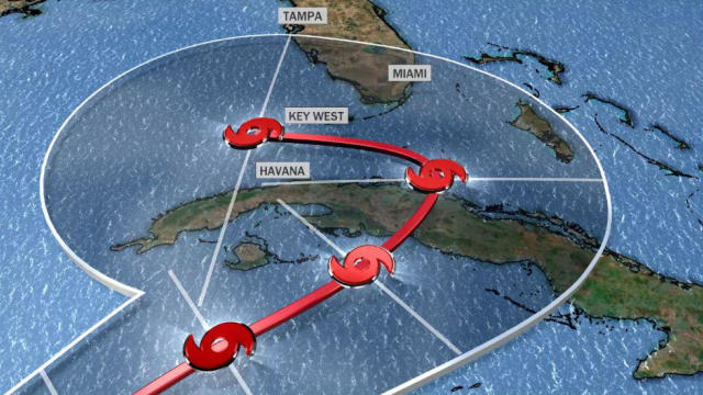 A graphic shows the probable path of Tropical Depression Eta as of November 5, 2020. 