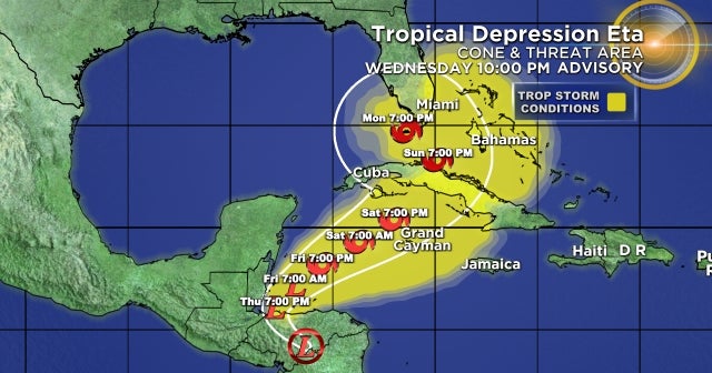 South Florida Urged To Keep An Eye On Tropical Storm Eta - CBS Miami