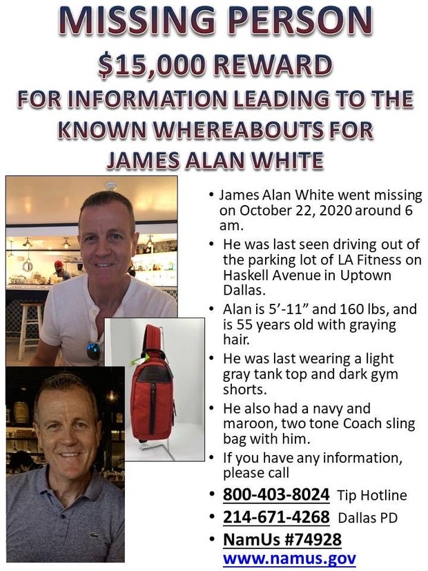 Missing Dallas man Alan White
