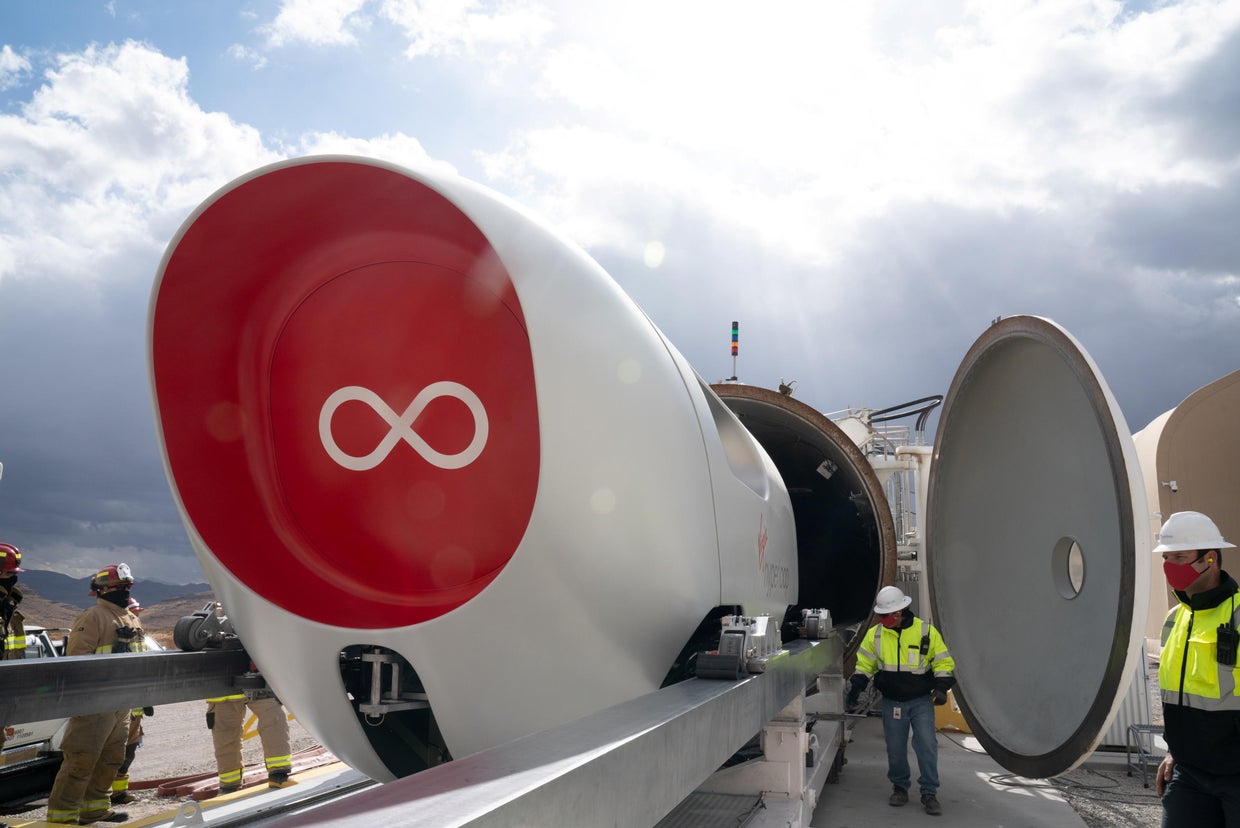 Virgin's Hyperloop carries first passengers in test run - CBS News