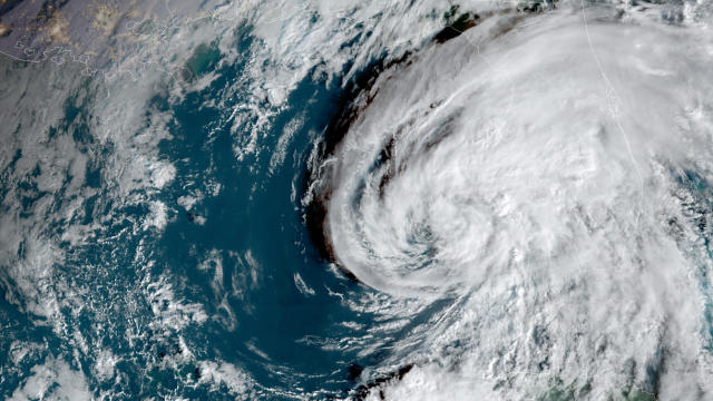 Hurricane Eta churns in the Gulf of Mexico in a satellite image captured at 8:31 a.m. ET on November 11, 2020. 