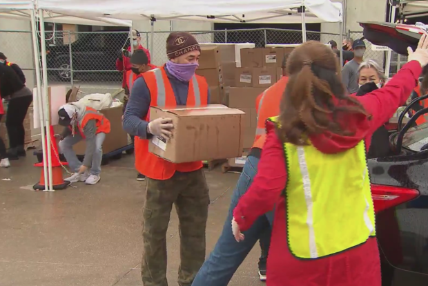 North Texas Food Bank distribution in Garland 