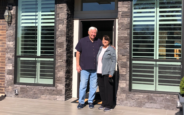 Rex and Susie Browne and their new home 