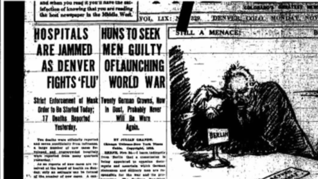 1918 spanish flu headline 