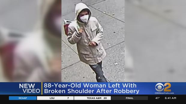upper east side purse robbery suspect woman broken shoulder 