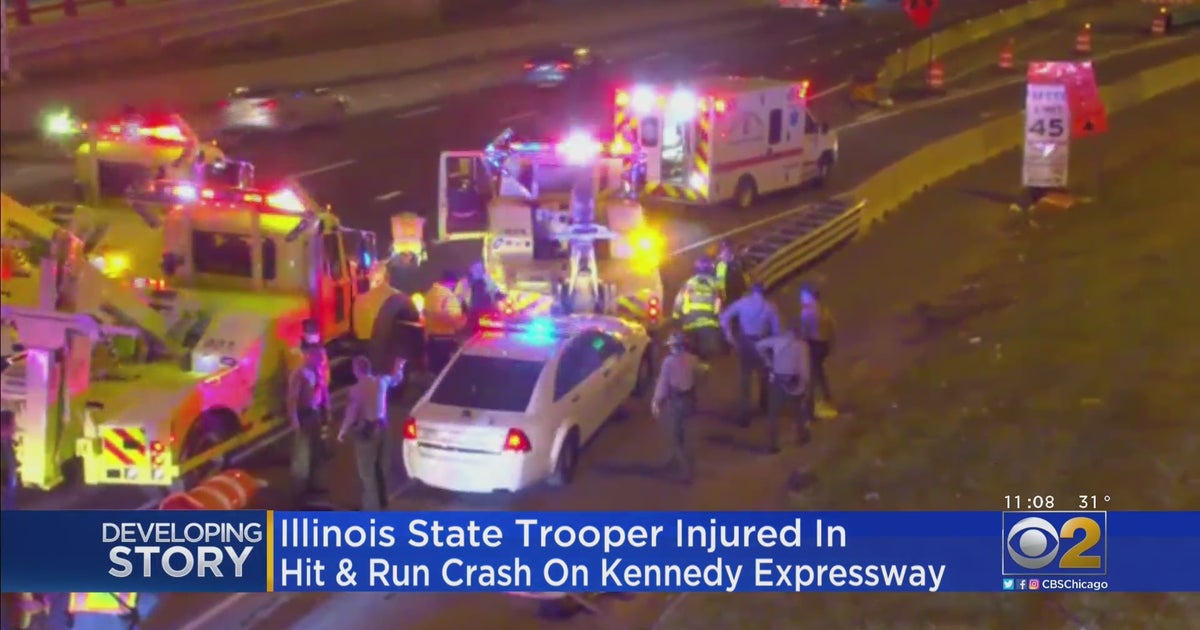 Hit-And-Run Crash Injures ISP Trooper On Kennedy Expressway - CBS Chicago