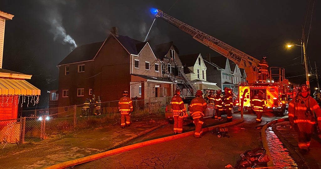 Pittsburgh Public Safety Contains Vacant House Fire In Hazelwood - CBS ...