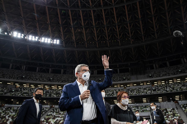 IOC President Thomas Bach Visits Tokyo Olympic Sites 