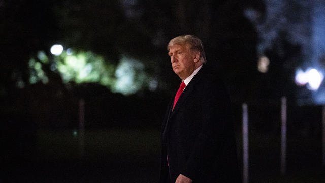 President Trump Arrives Back At The White House After Attending Army v Navy Football Game 