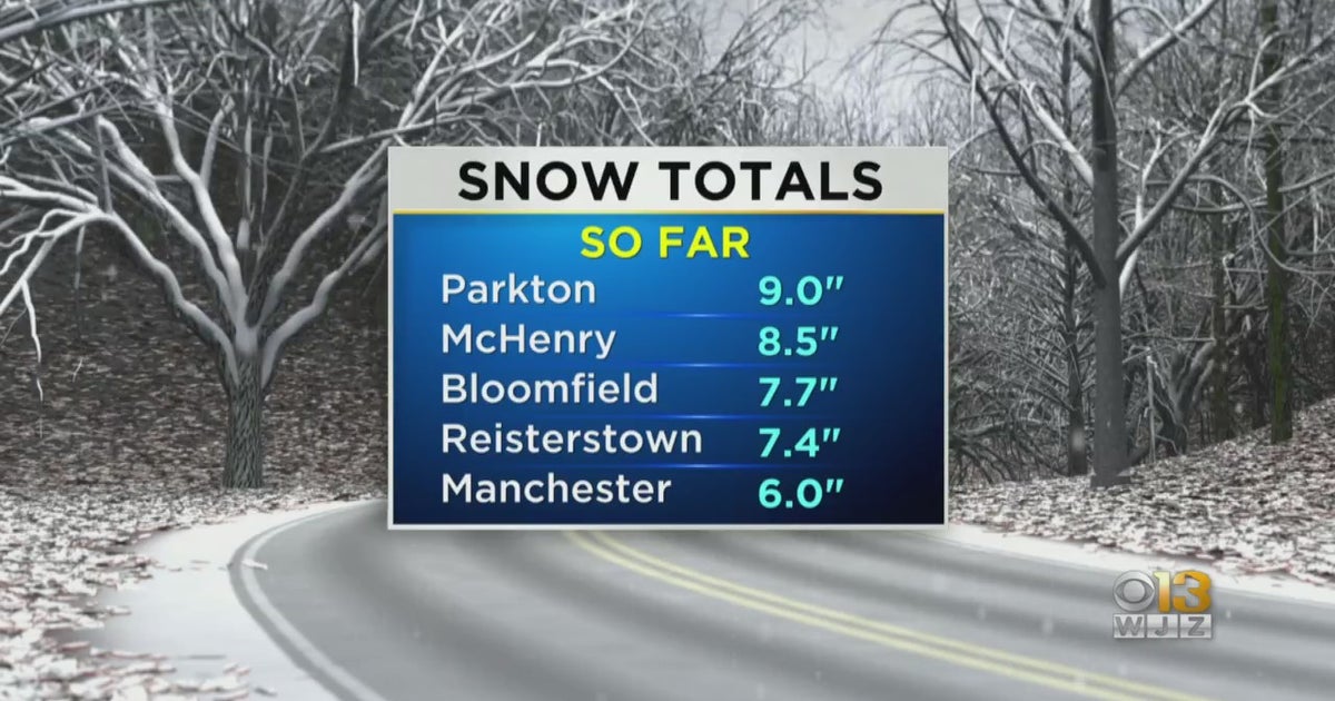 Maryland Weather 9 Inches Of Snow Fell Across Parts Of State Wednesday