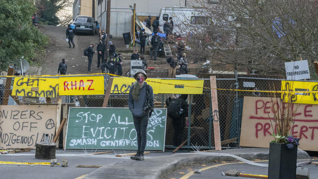 A Barricade In Portland To Prevent Eviction 