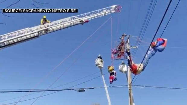 Santa Claus Rescued From Power Lines Near Sacramento 