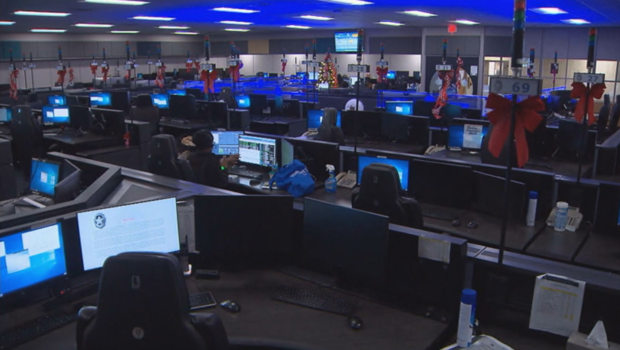Dallas Police Communications Center on Christmas Eve 