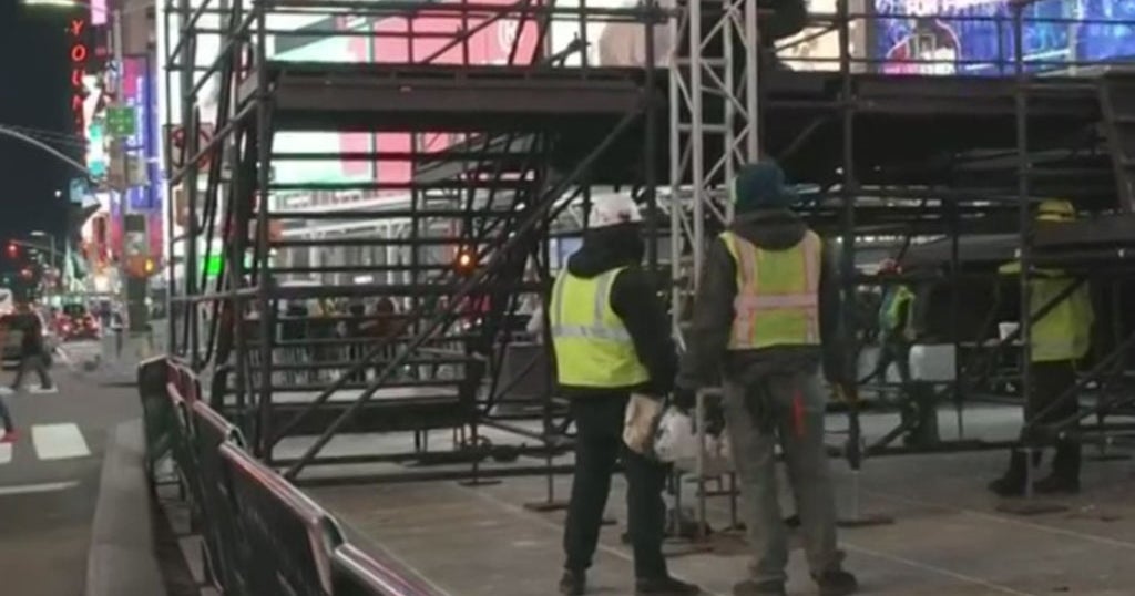 Crews Preparing For New Year's Eve Performances In Times Square, Event