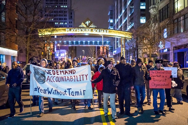 Clevelanders Protest Grand Jury Decision Not To Indict Cops In Tamir Rice Shooting 