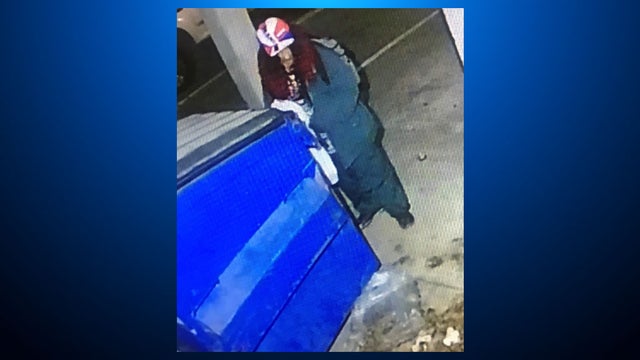 Petaluma arson suspect surveillance video image 