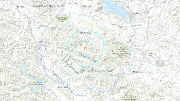 Sonoma Lake Earthquake 