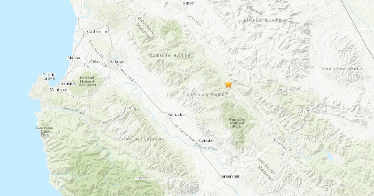 Early Morning Earthquake Swarm Rocks Salinas Valley Near Gonzales - CBS ...