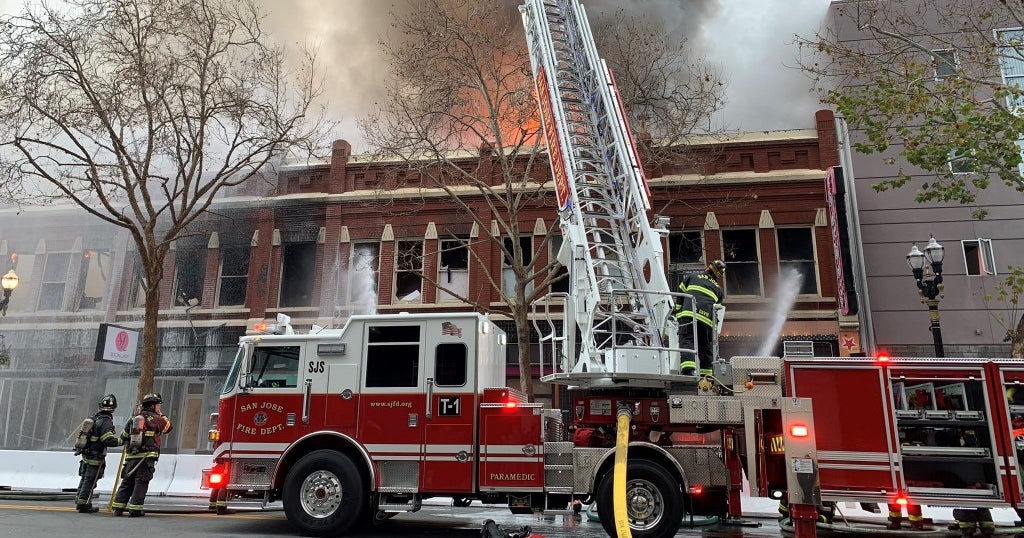 4-Alarm Fire Burns Vacant Commercial Building In San Jose - CBS San ...
