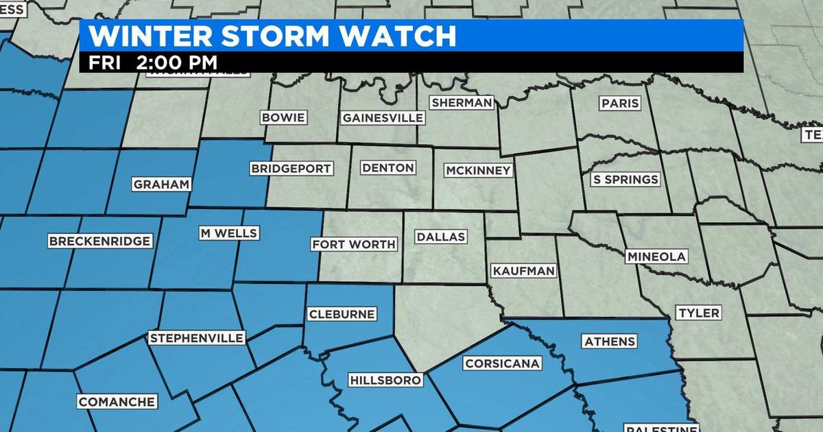 DFW Weather Winter Storm Watch Issued For Parts Of North Texas As Area
