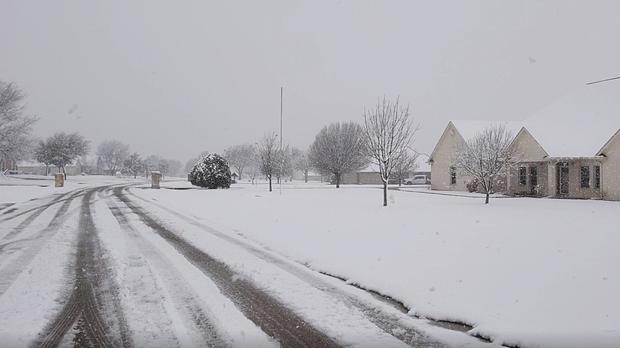 Snow in Weatherford 