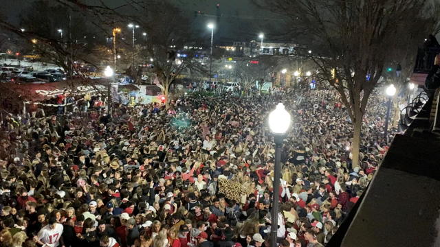 Alabama Crimson Tide fans flooded the streets of Tuscaloosa 