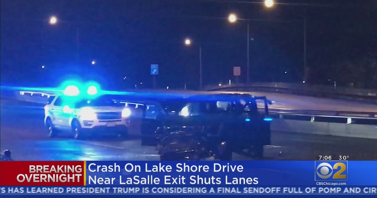 Crash On Lake Shore Drive Shuts Down Lanes - CBS Chicago