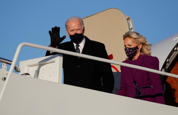 Joe Biden arrives at Joint Base Andrews in Maryland 