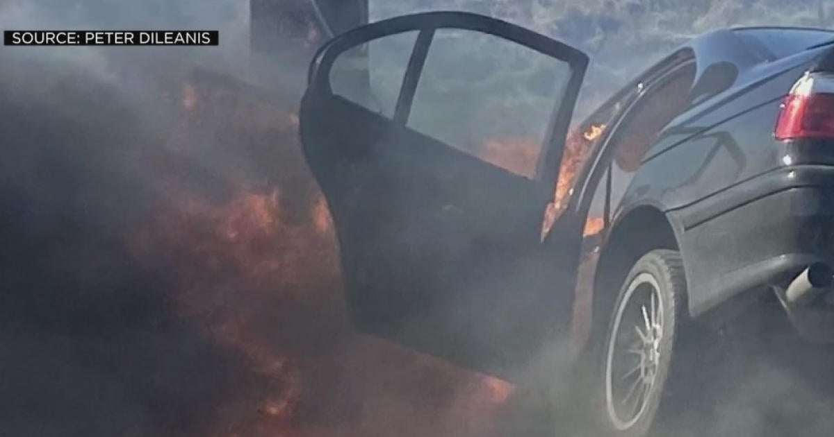 Strangers Battle Flames To Rescue Men From Burning Car - Cbs Sacramento