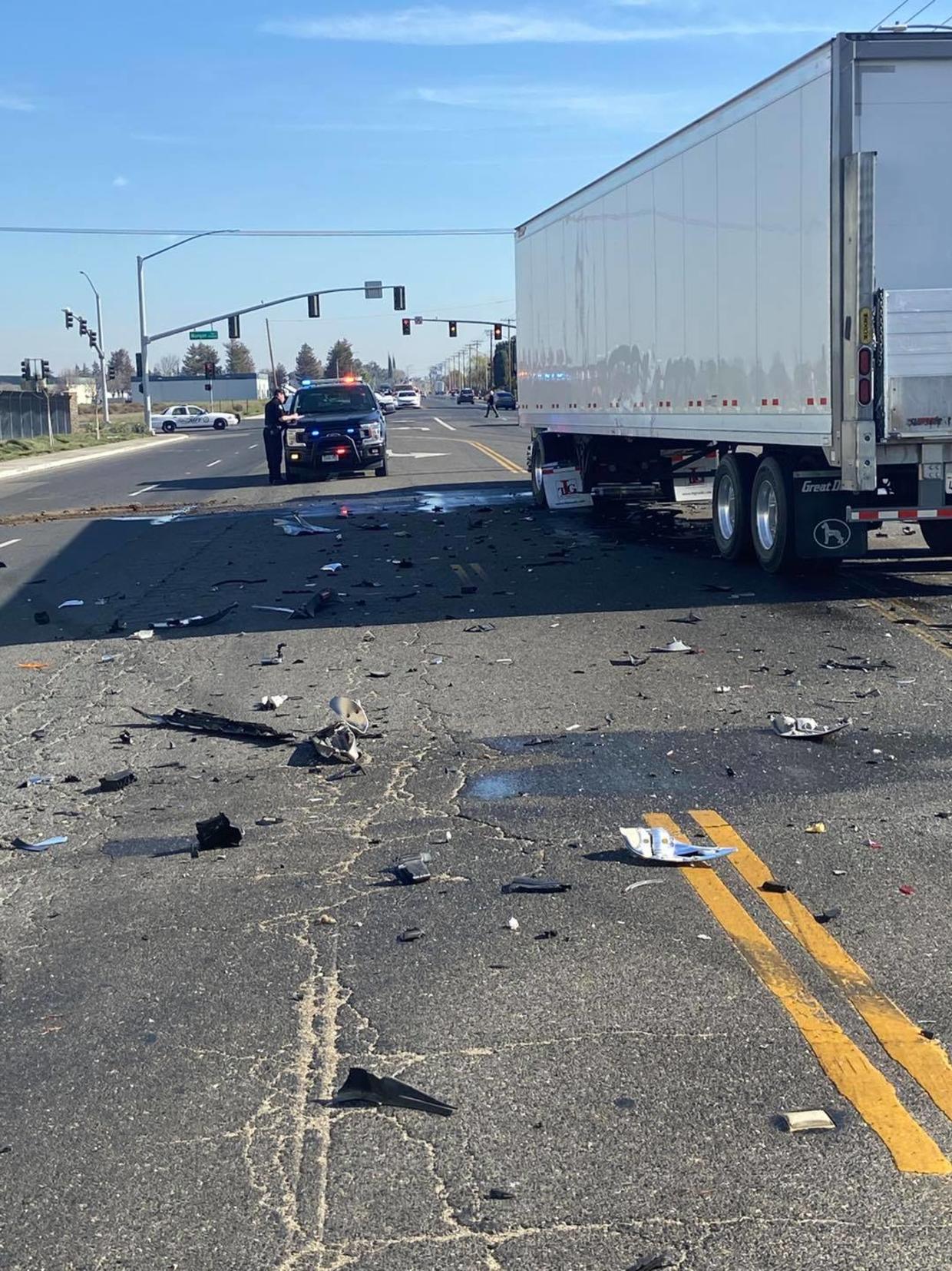 Ceres Crash Injures 1, Causes Diesel Fuel Spill - CBS Sacramento