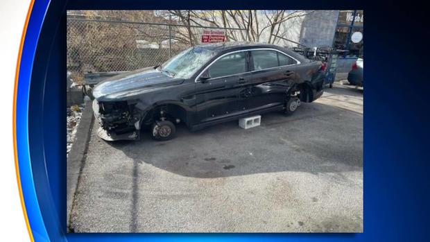 Stolen Unmarked NYPD Cruiser Found On Cinder Blocks In Bronx Neighborhood 