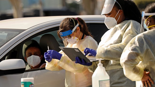 The Forum in Inglewood began vaccination distribution serving as a COVID-19 vaccination site, while also serving as a COVID-19 testing site. The Forum is one of five mass-vaccination sites that opened Tuesday in Los Angeles county. 
