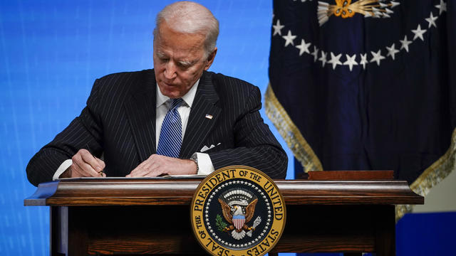 President Biden Signs Executive Order After Delivering Remarks On American Manufacturing 