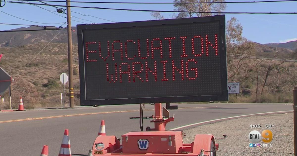 Evacuation Warning In Place For Bond Fire Burn Area As Storm Approaches