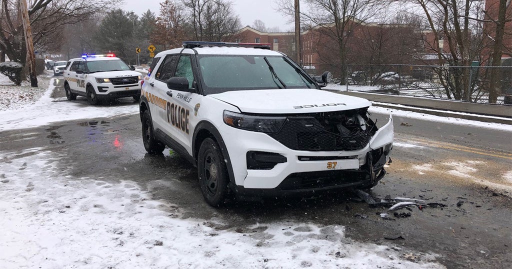 Driver Collides HeadOn With Police Vehicle In Penn Hills CBS Pittsburgh