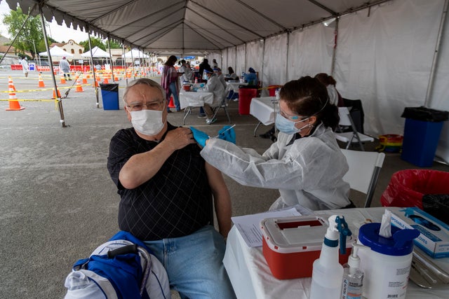 Vaccination site in Riverside,CA. 