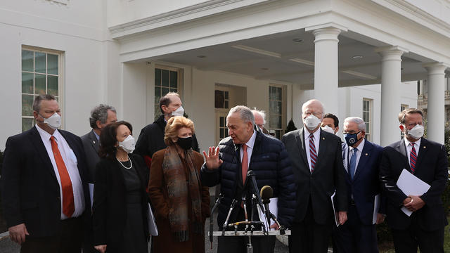 President Biden And VP Harris Meet With Democratic Senators To Discuss The American Rescue Plan 