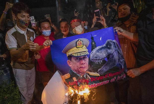 Thailand Myanmar Protest 