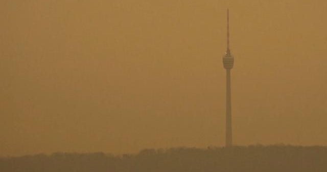 Yellow dust from Sahara Desert fills sky over Stuttgart, Germany CBS News