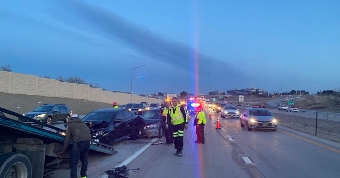 7-Vehicle Crash Slows Traffic On C-470 In Highlands Ranch - CBS Colorado