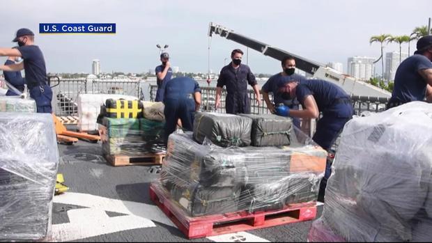 Coast Guard Cutter Harriet Lane Drugs Offload 