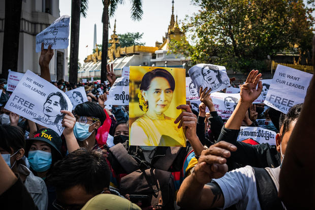 Protesters Block Roads As Civil Disobedience Grows in Myanmar 