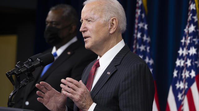 President Biden Speaks To Department of Defense Personnel At Pentagon 