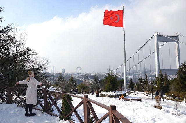Snowfall in Istanbul 